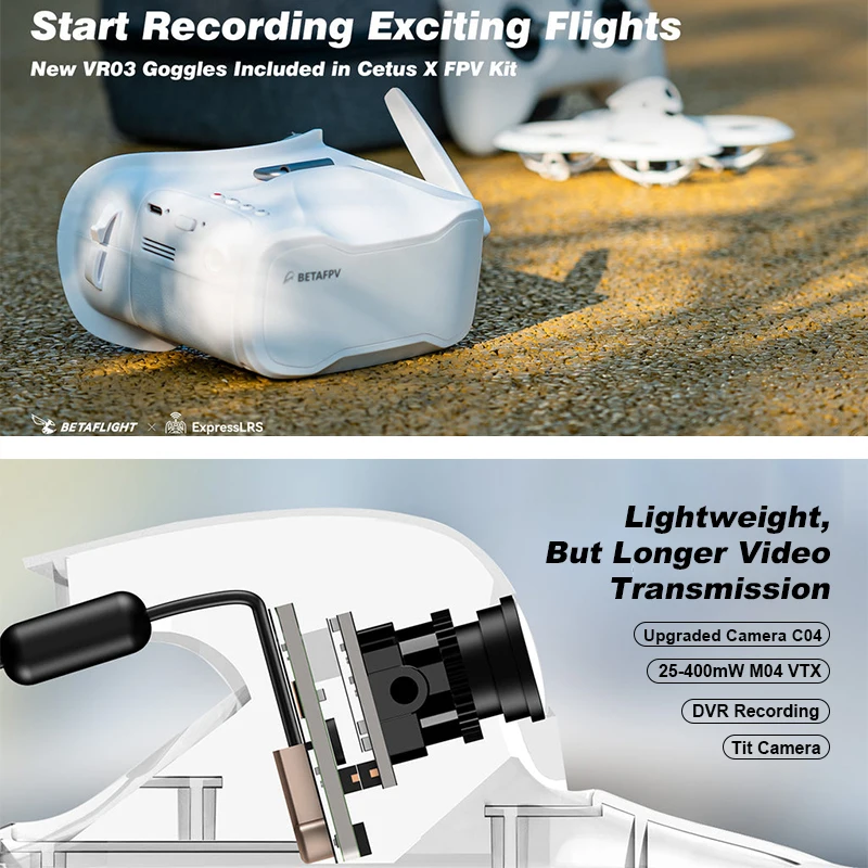 Cetus X FPVキット、VR03 FPVゴーグル、C0 - Drone Racing Goggles のレビューと価格