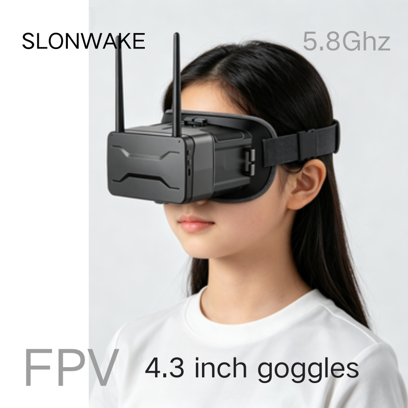 5.8G FPVゴーグル 4.3インチ 480*272ピクセ - Drone Racing Goggles のレビューと価格